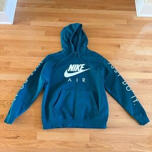 NIKE Air Hoodie Just Do It Sleeve Size Large Teal Color